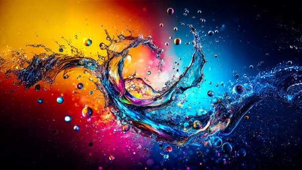 Water-blue-orange-splash-dynamics-energy-brightness