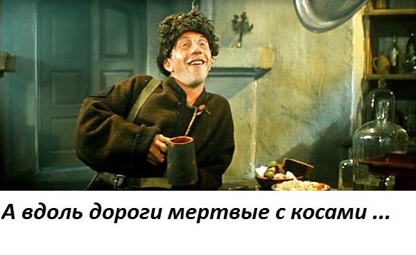 А вдоль дороги мёртвые с косами и тишина...