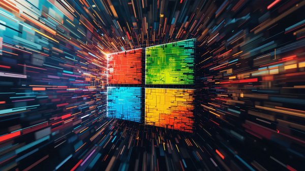 Logo-technology-blue-red-digital-graphics