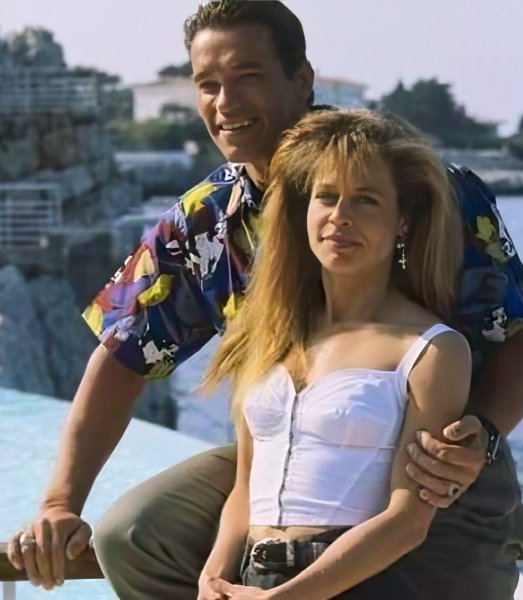 Линда Хэмилтон и Арнольд Шварценеггер