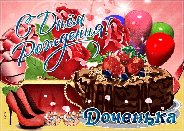 Анимированная открытка с днем рождения