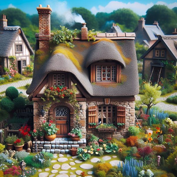 Дом,пастораль,арт,пейзаж.114