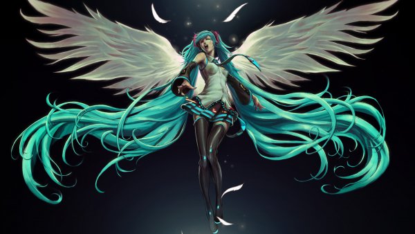 hatsune miku angel wings