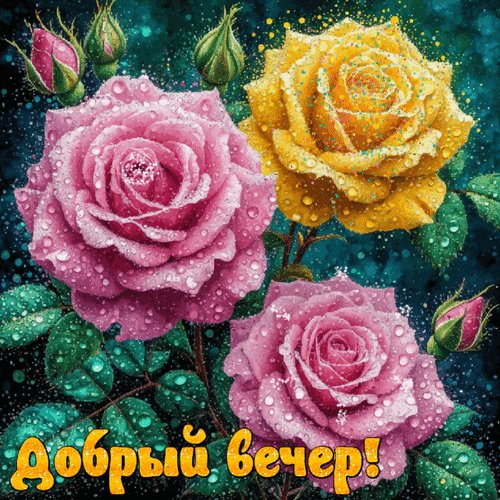 Анимированная открытка добрый вечер (3) (2)