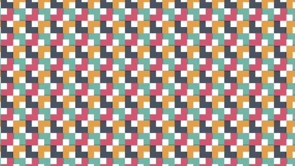 Geometric-pattern-red-turquoise-yellow-modern