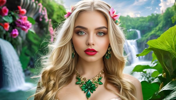Девушка,фэнтези,блондинка,зеленые глаза.01