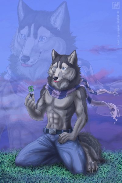 husky and clover by kotobuben-d3cknsi