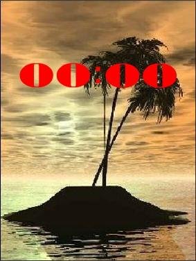 Пейзаж цифр часы