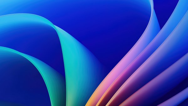 Blue-gradient-waves-green-smooth-lines