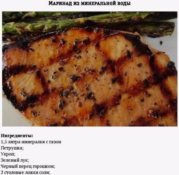 Mаринад из минеральной воды