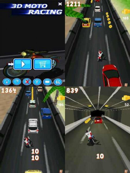 Moto Racing 3D 128x160