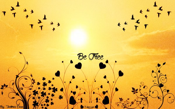 Be free yellow background 101028 18