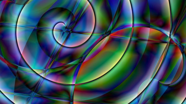 Spiral-rainbow-blue-green-waves-smooth