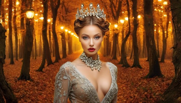 Девушка и осень,обои на рабочий стол.001