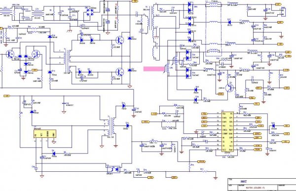 Схема блока питания 500T фирмы Nuitek (C