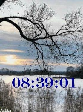 Холодное утро цифр часы дата ани