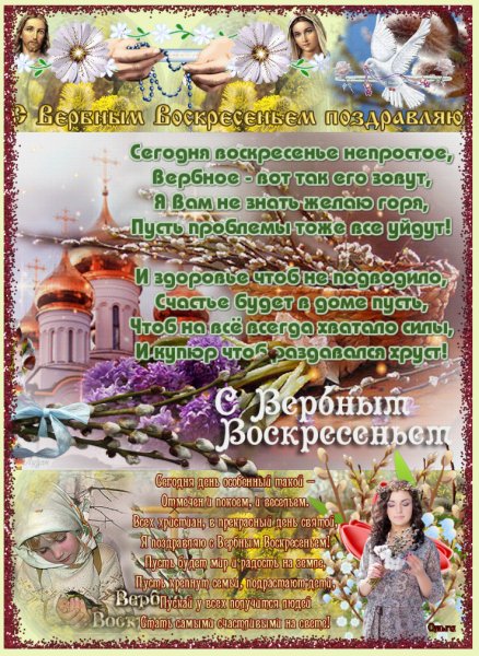 Сегодня Вербное воскресенье....