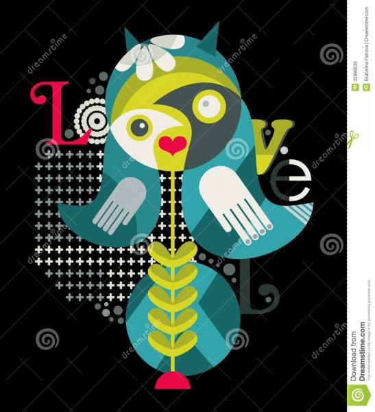 абстрактная-девушка-и-птицы-32886635