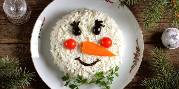 Салат Снеговик