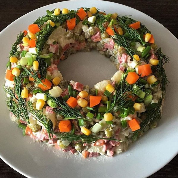 Оформление Оливье