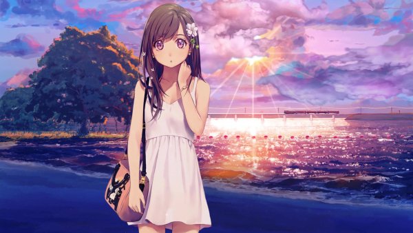 Anime-girl-and-train-in-the-sunset-thumb