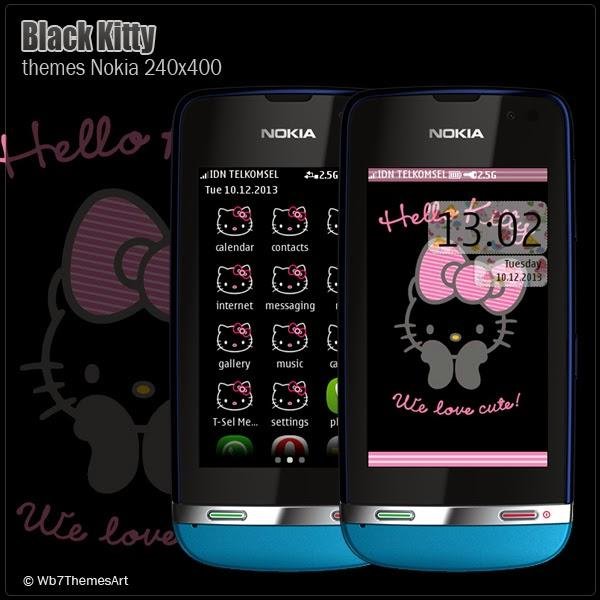 Black kitty 240x400 Wb7themesArt