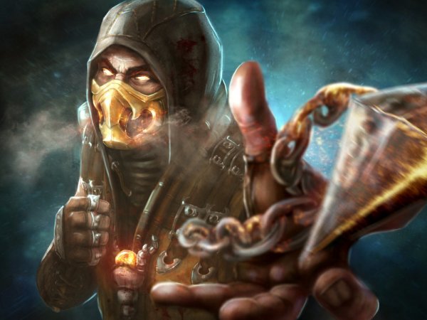 mortal kombat x skorpion art personazh p