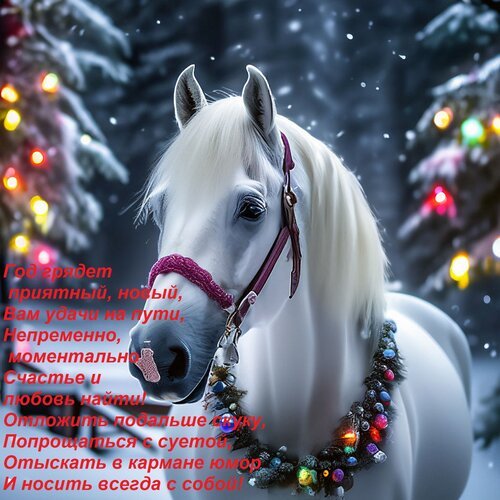 Открытка год грядет приятный новый вам