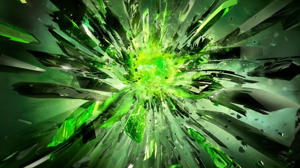 crystals debris explosion light 4k hd