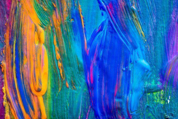 Blue-orange-brushstrokes-vibrant-texture