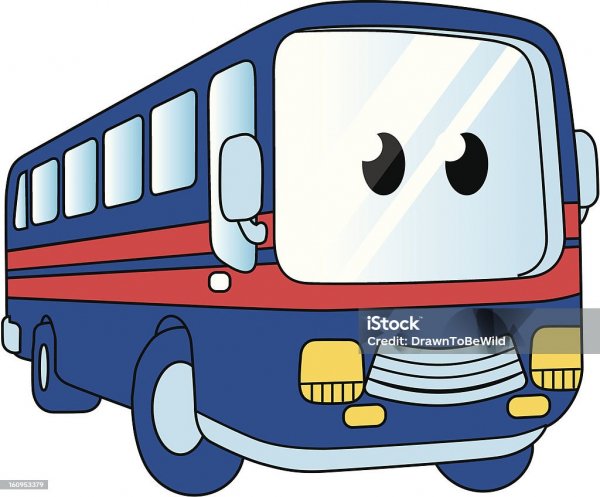 Мультяшный-автобус-с-лицо