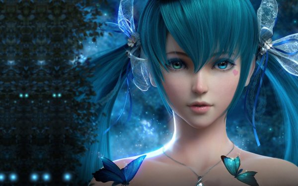 Blue Hair Anime Girl
