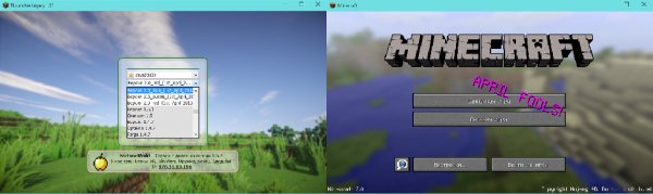 Minecraft 2.0 blue red purple (1st April