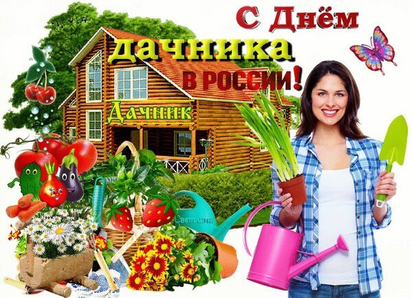 Открытка с днем дачника (3)