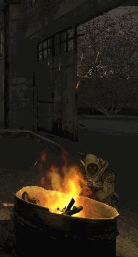 Сталкер у костра