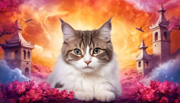 Яркое фэнтези,кот.008