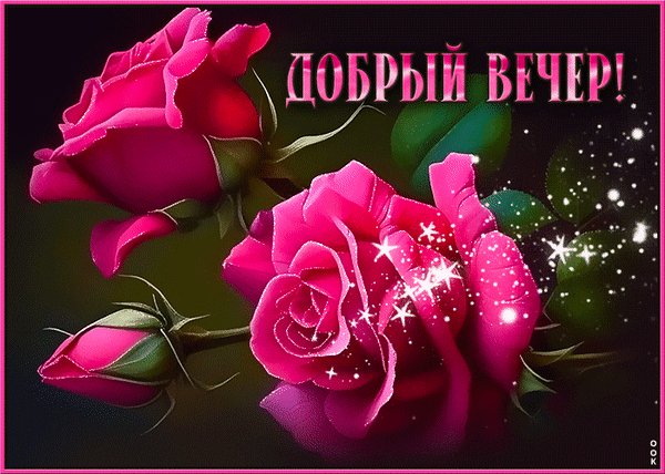 Анимированная открытка добрый вечер (6)
