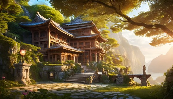 Фэнтези,пейзаж,в азиатском стиле,китай,архитектура16