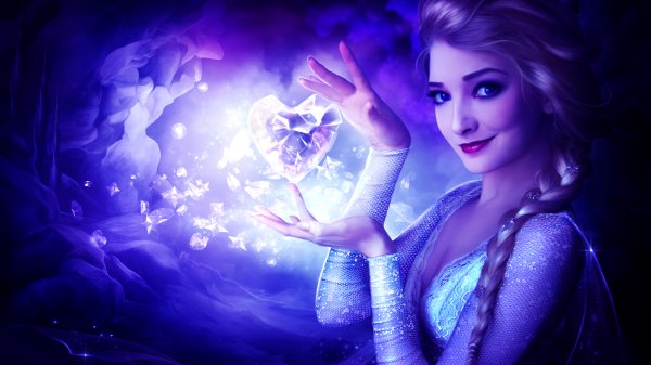 queen elsa frozen heart