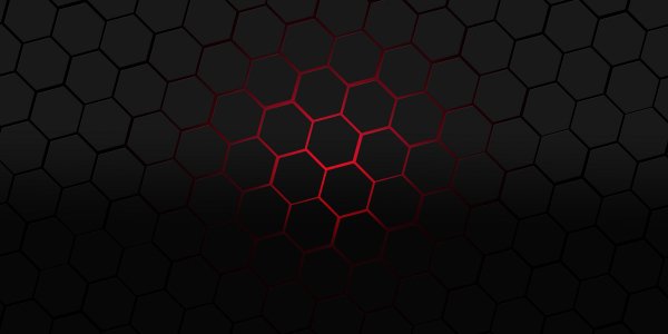 Hexagons-black-red-geometry-pattern-background
