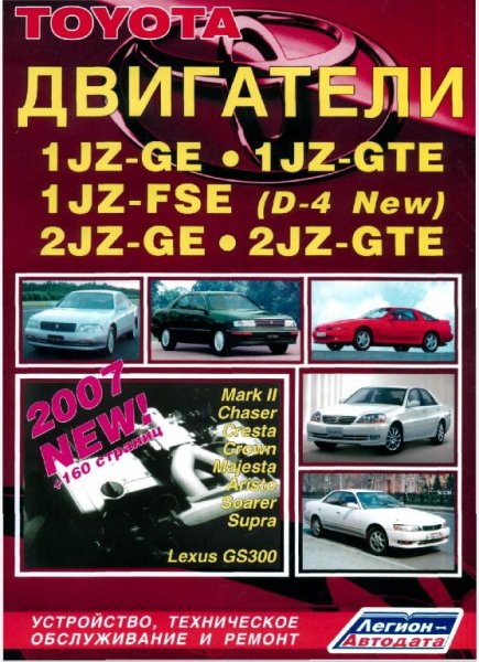 Toyota двигатели 1JZ-GE, 1JZ-GTE, 1JZ-FSE, 2JZ-GE, 2JZ-GTE