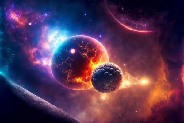 Space universe stars planets