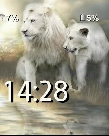 Белые львы цифр часы индикаторы