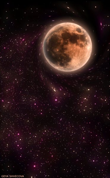 Art G Shvecova Design graphics - Yellow Moon 140518