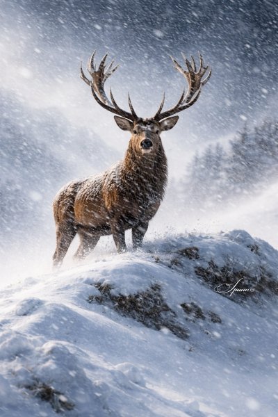 Олень і заметіль