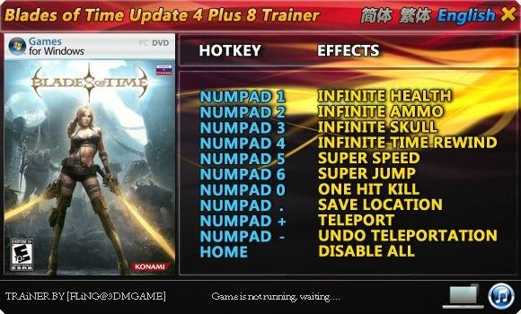 Blades of Time Update 4 Plus 8 Trainer