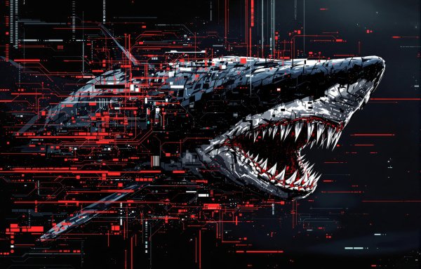 Digital-shark-technology-red-black-cyber-graphics