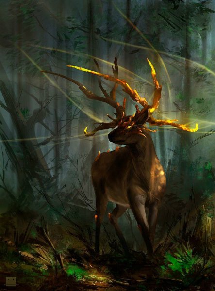 олень золотые рога