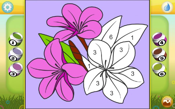 Раскрась по номерам - Цветы PRO