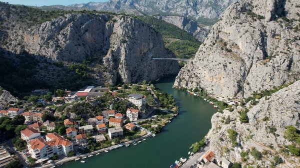 Croatia - Omis (Omiš) Drone 4K Footage
